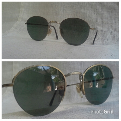 แว่นตาอิตาเลียนวินเทจยุค &#039;80s  โมเดลอาร์ติสท์ &#039;หยดน้ำ จอห์น เลนนอน&#039;  Authentic EMPORIO ARMANI handmade in Italy