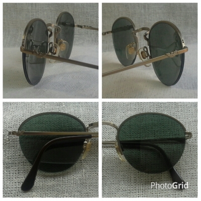 แว่นตาอิตาเลียนวินเทจยุค &#039;80s  โมเดลอาร์ติสท์ &#039;หยดน้ำ จอห์น เลนนอน&#039;  Authentic EMPORIO ARMANI handmade in Italy