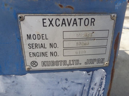 ขายรถขุด KUBOTA KH-027 เก่านอกแท้ เครื่องดี ระบบไว มีหัวเก๋ง พร้อมทำสีเช็คระบบ มีเอกสาร  ราคา 275,000-.฿ สนใจโทร:096-5411713 หรือ 092-5768909 (วัชรัตน์) ติดต่อได้ 24 ชั่วโมง ยินดีให้บริการ