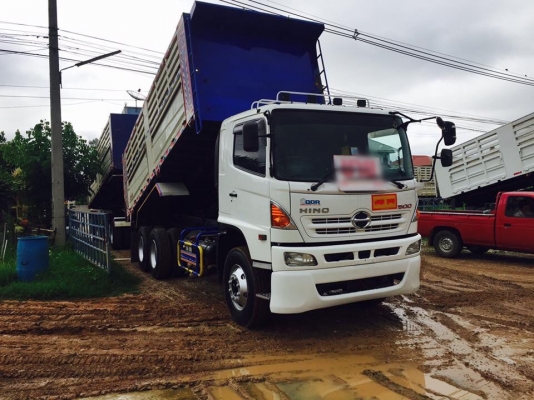 Hino 380 แรง ปี 56 กระบะดัมพ์แม่ลูก ไมล์ 190,xxx ทะเบียนพร้อม