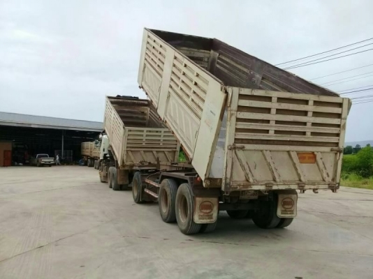 ขาย HINO 344 พ่วงแม่ลูก กระบะเหล็กสามมิตร รถปี 56
