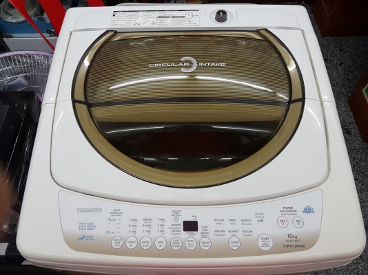 เครื่องซักผ้า Toshiba 10 กิโล อัตโนมัติ รุ่น AW-B1100GT สภาพใหม่ ผลิตปี 2557 เครื่องซักผ้า Toshiba 10 กิโล อัตโนมัติ รุ่น AW-B1100GT สภาพใหม่ ผลิตปี 2557