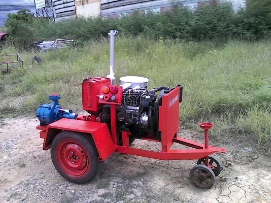 ปั้มน้ำแรงดันสูง 3 ใบพัด ใช้เครื่อง ISUZU 4 สูบดีเซล ส่งน้ำ ระยะไกล