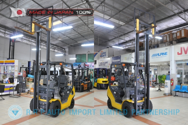 ขายรถโฟล์คลิฟท์มือสอง KOMATSU รุ่น FG09T-20-672585 นำเข้าจากประเทศญี่ปุ่น 100\% ไม่เคยใช้งานในไทย