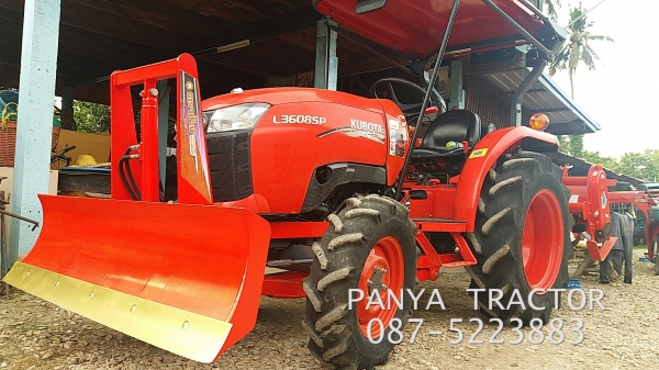 รถเข้าใหม่ #ปัญญาแทรคเตอร์  คูโบต้าL3608SP จดทะเบียนปี 59 สภาพนางฟ้า  ใช้งานน้อย 250 ชม. สีเดิมจากโรงงานใบมีดคานล่าง พร้อมโรตาลี่ใหม่1.6ม.ราคา 390,000 บ.