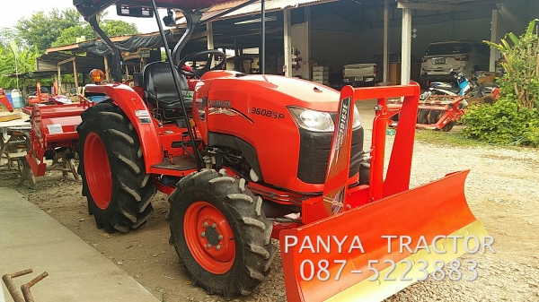 รถเข้าใหม่ #ปัญญาแทรคเตอร์  คูโบต้าL3608SP จดทะเบียนปี 59 สภาพนางฟ้า  ใช้งานน้อย 250 ชม. สีเดิมจากโรงงานใบมีดคานล่าง พร้อมโรตาลี่ใหม่1.6ม.ราคา 390,000 บ.