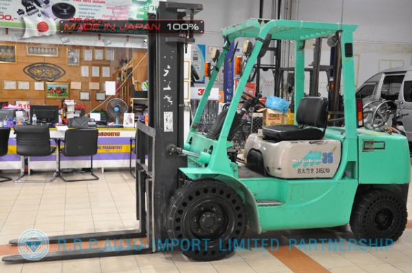 ขายรถโฟล์คลิฟท์มือสอง MITSUBISHI รุ่น FG35A-50239 นำเข้าจากประเทศญี่ปุ่น 100\% ไม่เคยใช้งานในไทย