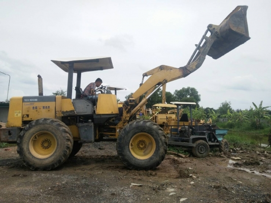 รถตัก KOMATSU WA100-3 เอวอ่อน,ต่อแขนยาว,เอกสารซื้อ-ขาย