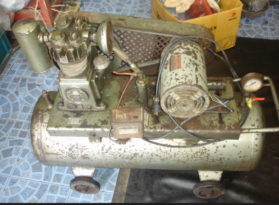 ขายปั้มลมญี่ปุ่น Fuji  1/2hp  ถัง57ลิตร  ใช้งานได้