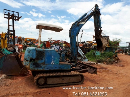 ขาย รถขุด แบ็คโฮ KOBELCO SK27 เก่านอกแท้ แทร็กยาง มีไลน์ไปร์ปิ้ง สำหรับใส่หัวเจาะ