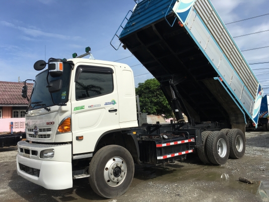 10 ล้อ HINO FM2P  380 แรง เฟืองช้า ปี 58 กลางปี ไมล์ 110,000 กม. ระบะมิเนียมสามมิตรแท้ - ดั้ม สภาพเหมือนใหม่พร้อมใช้งาน