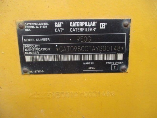 รถตักล้อยาง CATERPILLAR รุ่น 950G รถตักล้อยาง CATERPILLAR รุ่น 950G