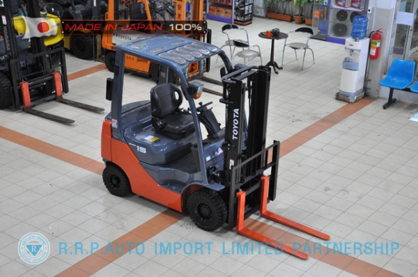 ขายรถโฟล์คลิฟท์มือสอง TOYOTA รุ่น 8FDL15-31429 นำเข้าจากประเทศญี่ปุ่น 100\% ไม่เคยใช้งานในไทย