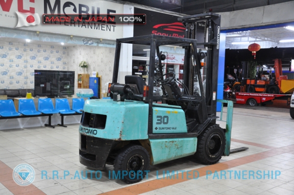 ขายรถโฟล์คลิฟท์มือสอง SUMITOMO รุ่น FD30PVIHA-00511 นำเข้าจากประเทศญี่ปุ่น 100\% ไม่เคยใช้งานในไทย ขายรถโฟล์คลิฟท์มือสอง SUMITOMO รุ่น FD30PVIHA-00511 นำเข้าจากประเทศญี่ปุ่น 100\% ไม่เคยใช้งานในไทย