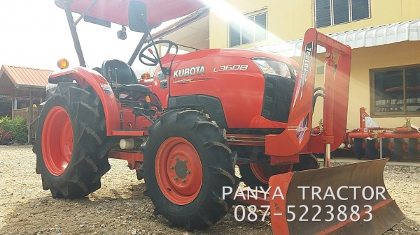รถเข้าใหม่#ปัญญาแทรคเตอร์..จัดมาให้ครับ ด่วน 290,000 บาท.คูโบต้าL3608 ใบมีดคานล่าง พร้อม ผานพรวน6&times;22  รถไร่ สีเดิมๆสภาพพร้อมใช้