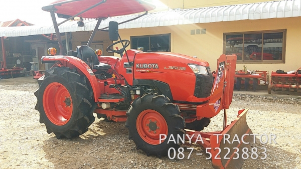 รถเข้าใหม่#ปัญญาแทรคเตอร์..จัดมาให้ครับ ด่วน 290,000 บาท.คูโบต้าL3608 ใบมีดคานล่าง พร้อม ผานพรวน6&times;22  รถไร่ สีเดิมๆสภาพพร้อมใช้