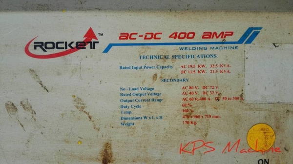 ** เหลือ 2 ตัว ** ตู้เชื่อม ROCKET AC-DC 400 Amp กลับเฟสได้ 220/380V มาพร้อมสายครบๆพร้อมใช้