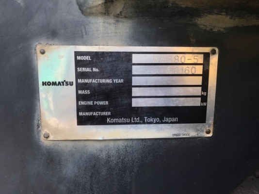 รถตักล้อยาง Komatsu WA380-5 รถเก่านอก สภาพดี พร้อมใช้งาน 091 695-6445