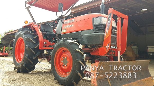 รถเข้าใหม่ #ปัญญาแทรคเตอร์  คูโบต้าL4508DI  สภาพนางฟ้า พร้อมใช้  ทำงาน 878 ชม.ใบมีดคานล่าง พร้อมผานพรวน 6x24 จัดส่งอำเภอคลองลานจังหวัดกำแพงเพชร