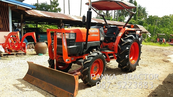 รถเข้าใหม่ #ปัญญาแทรคเตอร์  คูโบต้าL4508DI  สภาพนางฟ้า พร้อมใช้  ทำงาน 878 ชม.ใบมีดคานล่าง พร้อมผานพรวน 6x24 จัดส่งอำเภอคลองลานจังหวัดกำแพงเพชร
