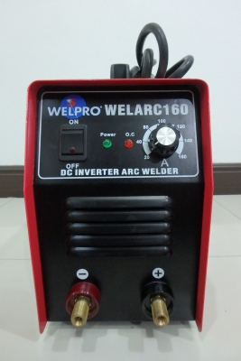 ตู้เชื่อมหูหิ้วอินเวิร์ตเตอร์ WELPRO WELARC160 (160แอมป์) สภาพใหม่ สายเชื่อมยาว 7 เมตร