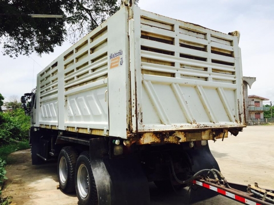 Hino 344 แรง ปี 56 ดัมพ์สามมิตรแม่ลูก 3 เพลาแท้ ทะเบียนพร้อม
