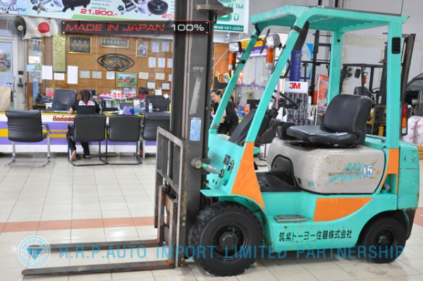 ขายรถโฟล์คลิฟท์มือสอง MITSUBISHI รุ่น FG15T-51216 นำเข้าจากประเทศญี่ปุ่น 100\% ไม่เคยใช้งานในไทย