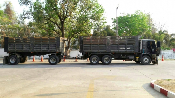 ขาย HINO โปรเฟีย เครื่อง P11 335 แรง พ่วงแม่ลูกกระบะเหล็กดั๊ม รถปี 49