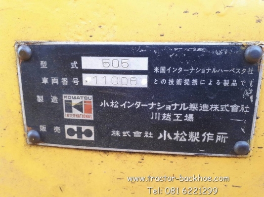 พร้อมลุยงานครับ รถตักล้อยาง KOMATSU 505 เอวอ่อน 4 WD เครื่องดี สมบูรณ์ เก่านอกแท้