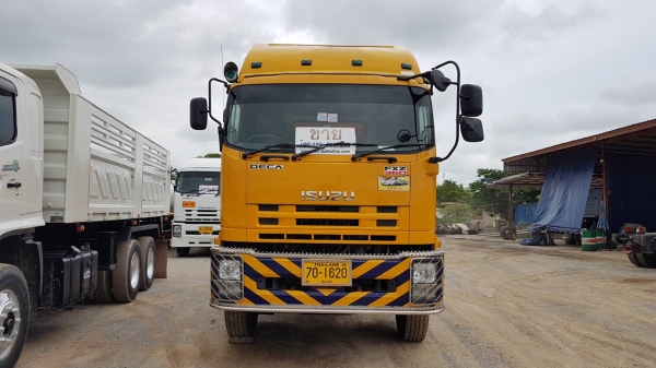 ขาย ISUZU 360 แรงม้า ปี 56 แม่ลูกพื้นเรียบสามเพลา อู่สหะกิจ เครื่องดี เกียร์ดี พร้อมแยกขายแม่ลูก ราค