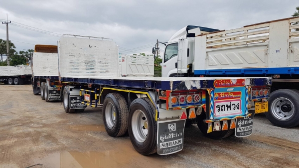 ขาย ISUZU 360 แรงม้า ปี 56 แม่ลูกพื้นเรียบสามเพลา อู่สหะกิจ เครื่องดี เกียร์ดี พร้อมแยกขายแม่ลูก ราค