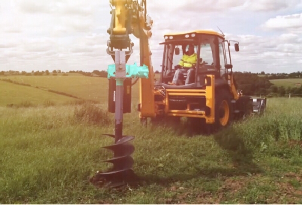 สวาลเจาะดินไฮโดริค ติดแบ็คโค