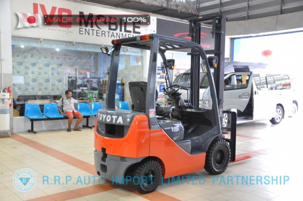 ขายรถโฟล์คลิฟท์มือสอง TOYOTA รุ่น 8FD15-10077 นำเข้าจากประเทศญี่ปุ่น 100\% ไม่เคยใช้งานในไทย ขายรถโฟล์คลิฟท์มือสอง TOYOTA รุ่น 8FD15-10077 นำเข้าจากประเทศญี่ปุ่น 100\% ไม่เคยใช้งานในไทย