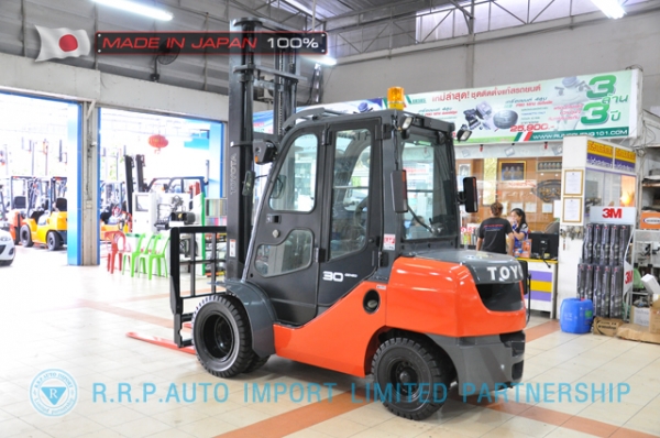 ขายรถโฟล์คลิฟท์มือสอง TOYOTA รุ่น 8FD30-32673 นำเข้าจากประเทศญี่ปุ่น 100\% ไม่เคยใช้งานในไทย ขายรถโฟล์คลิฟท์มือสอง TOYOTA รุ่น 8FD30-32673 นำเข้าจากประเทศญี่ปุ่น 100\% ไม่เคยใช้งานในไทย