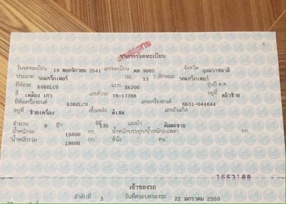 ขาย Kobelco มาร์คที รถห้าง สวยพร้อมใช้งานเอกสารครบ เล่มทะเบียนภาษีไม่ขาด ราคา 480,000 จบขอคอม 10,000 ครับ