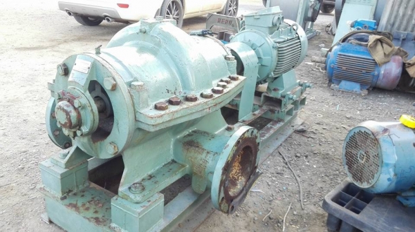 ** SOLD ** ปั้มน้ำสปลิสเคท Peerless USA ขนาด 50 HP 380V หน้า 10"- 8" ถอดมาสดๆจากไลน์ผลิตสวยพร้อมใช้