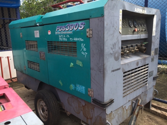 AIRMAN PDS390S-4B1 : เครื่องปั๊มลม 390CFM : 7บาร์ *มีล้อ Japan  โทร. 080-6565422 (หนิง)