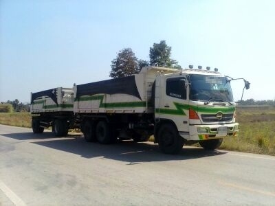 ขายด่วน  รถสิบล้อสองเพลาดั้มพ์ พ่วง แม่-ลูก   HINO  MEGA  260 กระบะสามมิตรสวยเดิมๆ