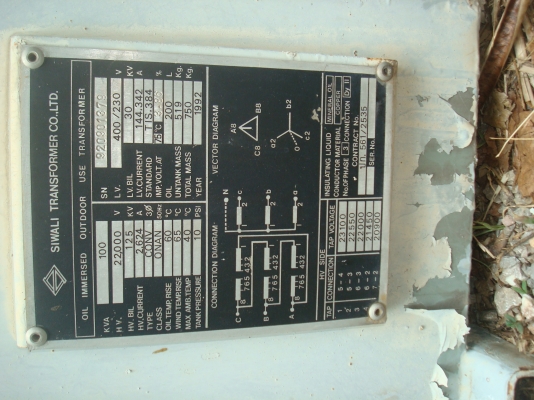 ขายหม้อแปลง 100 KVA