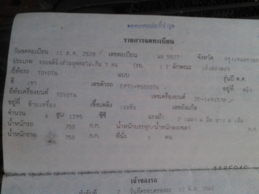 ขายโตโยต้า สตาร์เลท