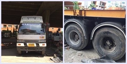 หัวลาก HINO รุ่น FM1JKNA 245 แรงม้า ปีจดทะเบียน 2546พร้อมหาง รุ่น VHT-TST1250M ปีจดทะเบียน 2546