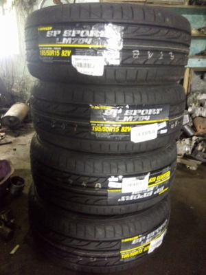 ยางใหม่ดันลอป 195 50 หรือ 55 ขอบ 15 ปี 17