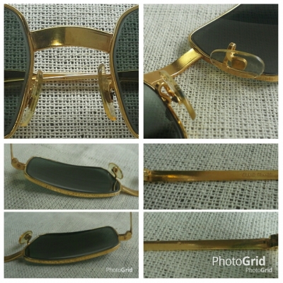 แว่นตาเฟรนช์แฮนด์เมด ยุค &#039;70s  กรอบทองสีน้ำผึ้ง!  หายาก!  Vintage FRAME FRANCE handmade in France
