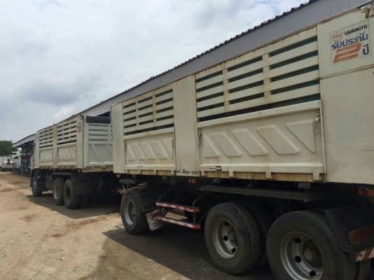 ขาย HINO 344 พ่วงแม่ลูก กระบะเหล็กสามมิตร รถปี 55 ปลายปี