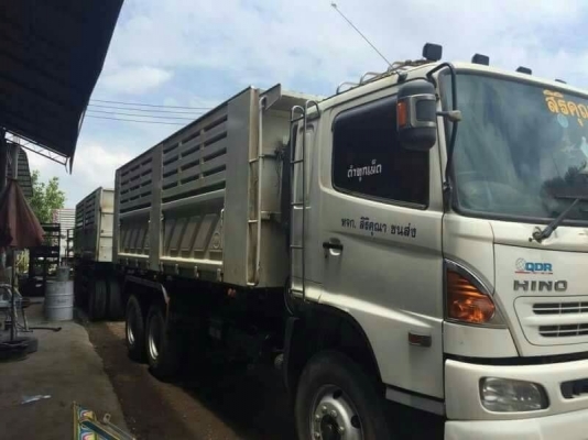 ขาย HINO 344 พ่วงแม่ลูก กระบะเหล็กสามมิตร รถปี 55 ปลายปี