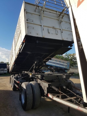 ขาย HINO 344 พ่วงแม่ลูก กระบะเหล็กสามมิตร รถปี 55 ปลายปี