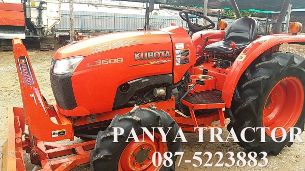 รถเข้าใหม่#ปัญญาแทรคเตอร์..จัดมาให้ครับ ด่วน 290,000 บาท.คูโบต้าL3608 ใบมีดคานล่าง พร้อม ผานพรวน6&times;22  รถไร่ สีเดิมๆสภาพพร้อมใช้