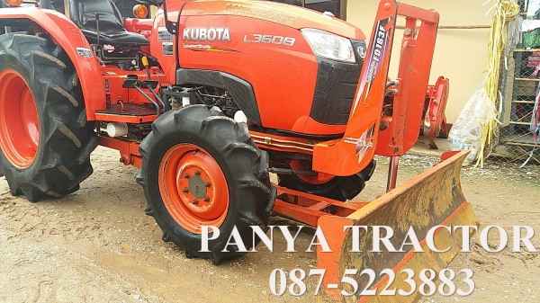 รถเข้าใหม่#ปัญญาแทรคเตอร์..จัดมาให้ครับ ด่วน 290,000 บาท.คูโบต้าL3608 ใบมีดคานล่าง พร้อม ผานพรวน6&times;22  รถไร่ สีเดิมๆสภาพพร้อมใช้