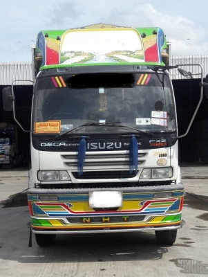 พ่วง 22 ล้อ ISUZU FXZ320 ปี50 Maxload กระบะมิเนียม-ดั้ม อู่ หน่ำฮั้วทอง สวย เดิมบาง ยางเต็มทุกเส้น ไมล์ 349,000 กม