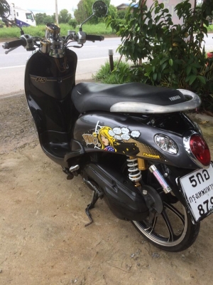 Yamaha Fino รถปี 2556 (ล้อแม็กซ์) สี เทา-ดำ เกย์แยก สวยๆราคาถูกครับ